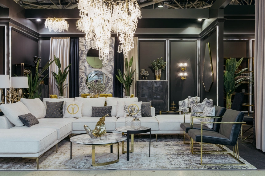 Журнальный стол Cadiz, 60x60x48, МДФ, белый мрамор / золото 