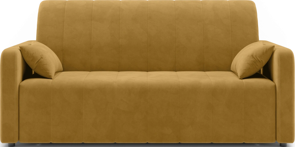 Диван прямой Борго 160, модель 107, Ultra Mustard (соломенный) / венге