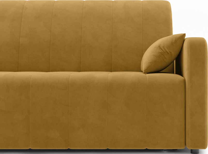 ​Диван прямой Борго 160, модель 107, Ultra Mustard​ (соломенный) / венге