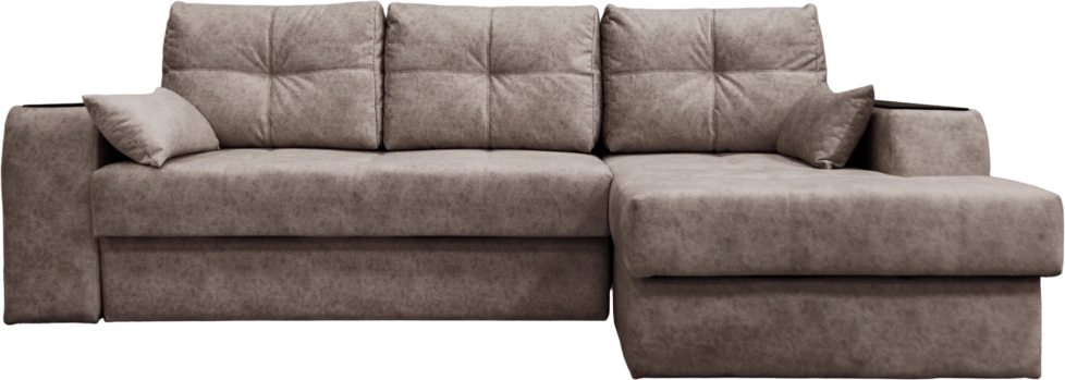 Диван угловой Остин, угол правый, ткань NAPOLI-A 04, декор Венге