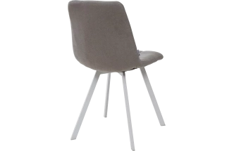 Стул Chilli Square, мягкий, UF860-08B серый, ткань, белый каркас
