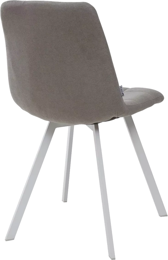 Стул Chilli Square, мягкий, UF860-08B серый, ткань, белый каркас