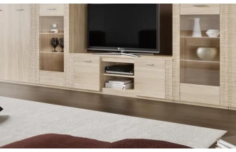 Тумба под ТВ Элана, с полками, дуб сонома