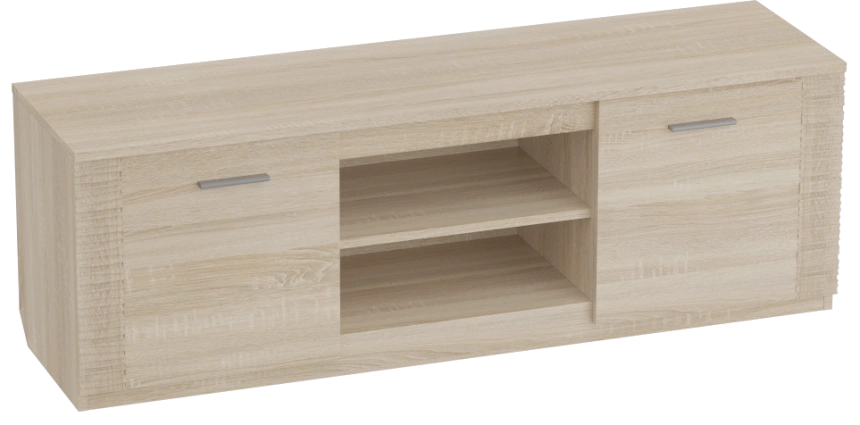 Тумба под ТВ Элана, с полками, дуб сонома