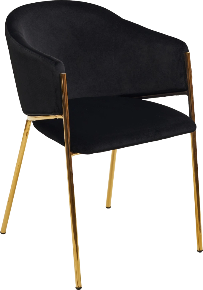 Стул Dill, мягкий, Momo-47 черный, велюр 