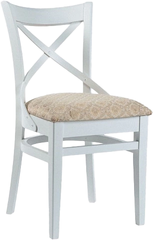 Стул Соло Венский, деревянный, фермо 160-1 жаккард, каркас эмаль белая