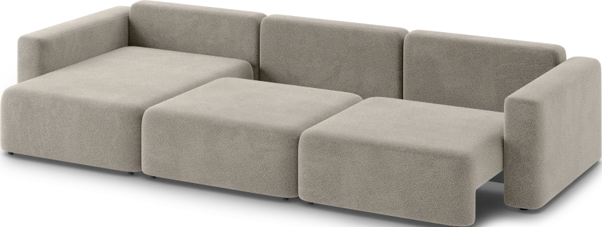 Диван угловой трехместный Дарио, модель 144, OVIS 13 (серый)