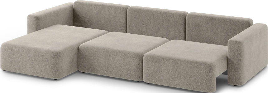 Диван угловой трехместный Дарио, модель 144, OVIS 13 (серый)