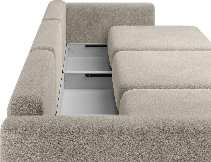 Диван угловой трехместный Дарио, модель 144, OVIS 13 (серый)