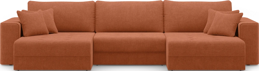 Диван П-образный трехместный Конте, модель 036, Danco 412 (оранжевый)