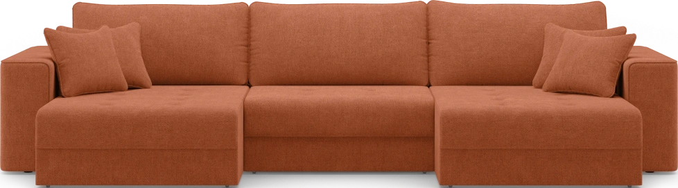 Диван П-образный трехместный Конте, модель 036, Danco 412 (оранжевый)
