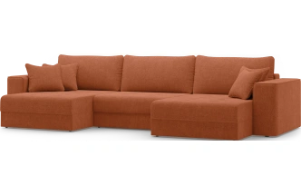 Диван П-образный трехместный Конте, модель 036, Danco 412 (оранжевый)