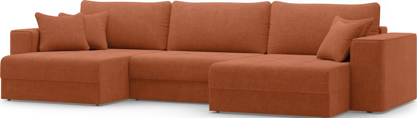 Диван П-образный трехместный Конте, модель 036, Danco 412 (оранжевый)