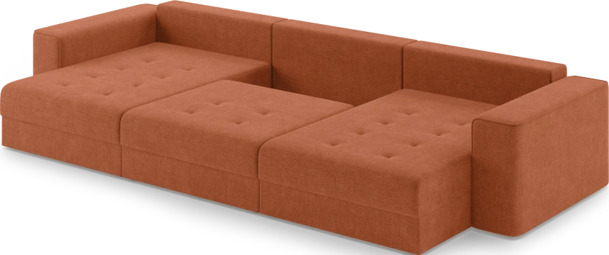 Диван П-образный трехместный Конте, модель 036, Danco 412 (оранжевый)