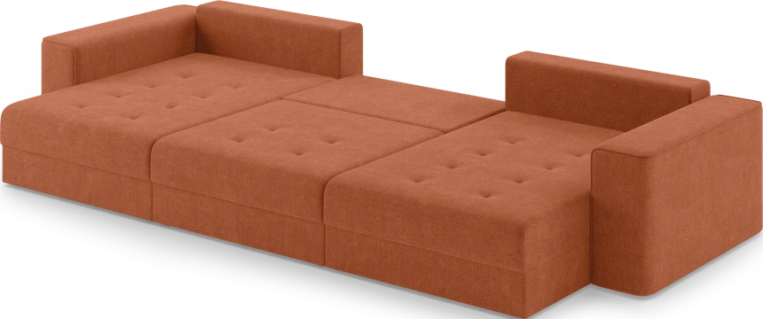 Диван П-образный трехместный Конте, модель 036, Danco 412 (оранжевый)