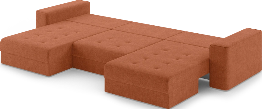 Диван П-образный трехместный Конте, модель 036, Danco 412 (оранжевый)