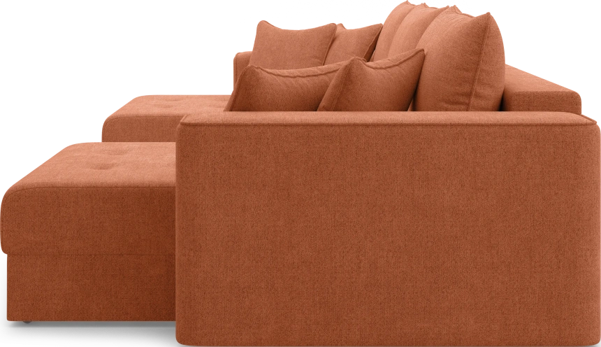 Диван П-образный трехместный Конте, модель 036, Danco 412 (оранжевый)