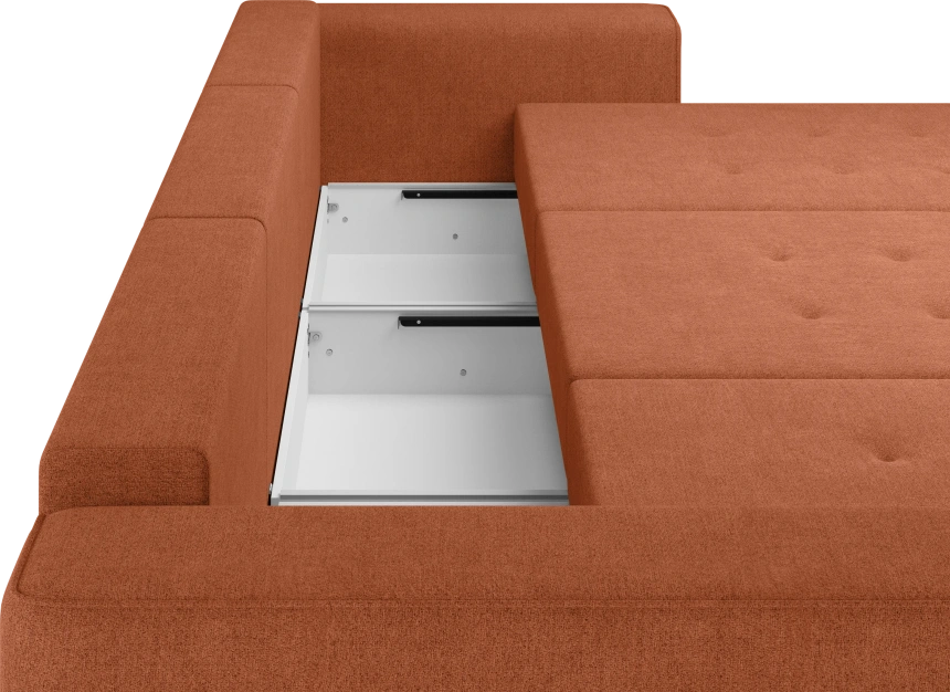 Диван П-образный трехместный Конте, модель 036, Danco 412 (оранжевый)