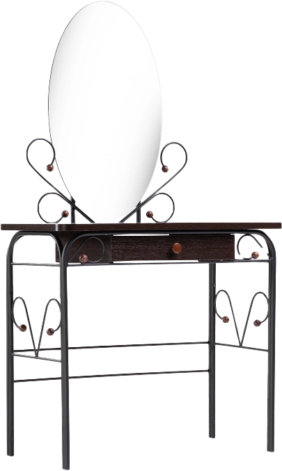 Туалетный столик Клео 3, черный / венге