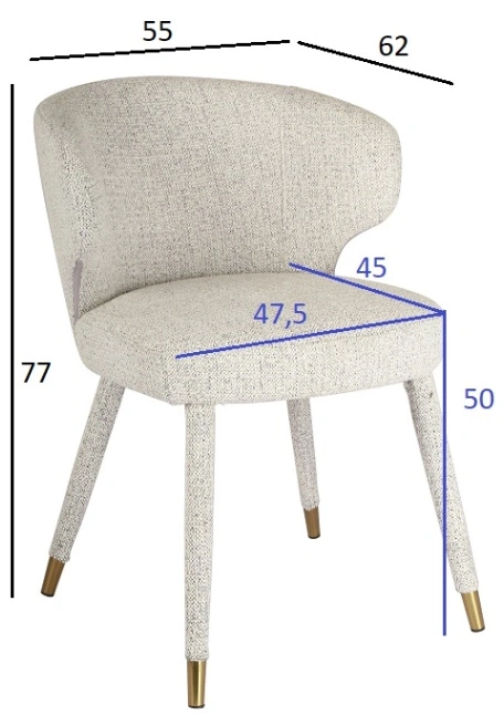 Стул 30C-13780, мягкий, белый 