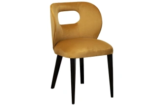 Стул Unico, мягкий, горчичный велюр, Colt022-Orang