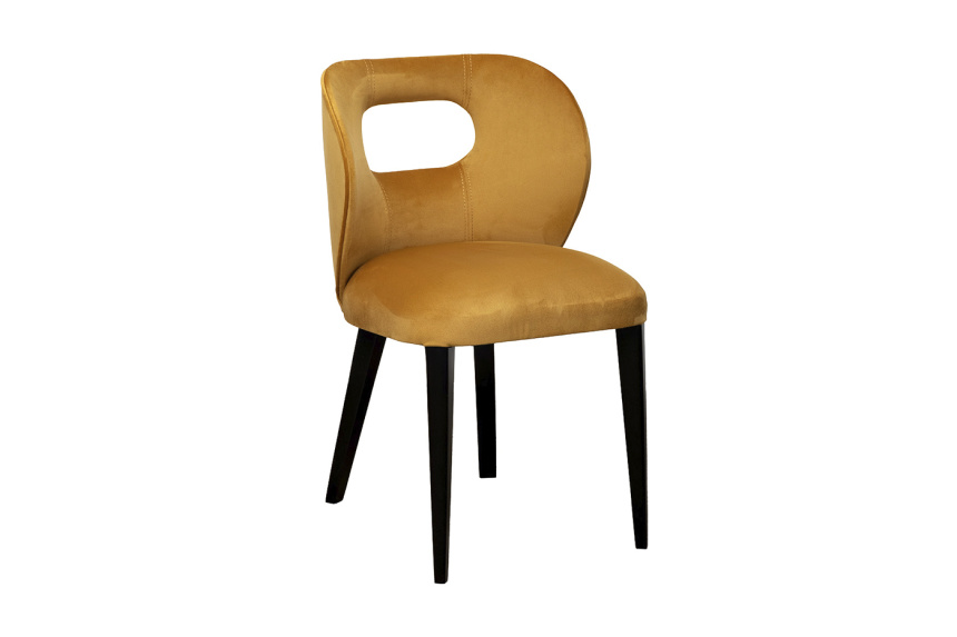 Стул Unico, мягкий, горчичный велюр, Colt022-Orang 