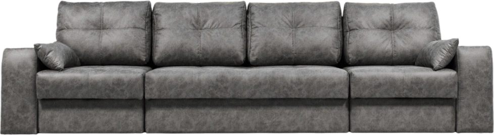 Диван прямой Остин 3, ткань Buffalo grey, декор Рамух белый