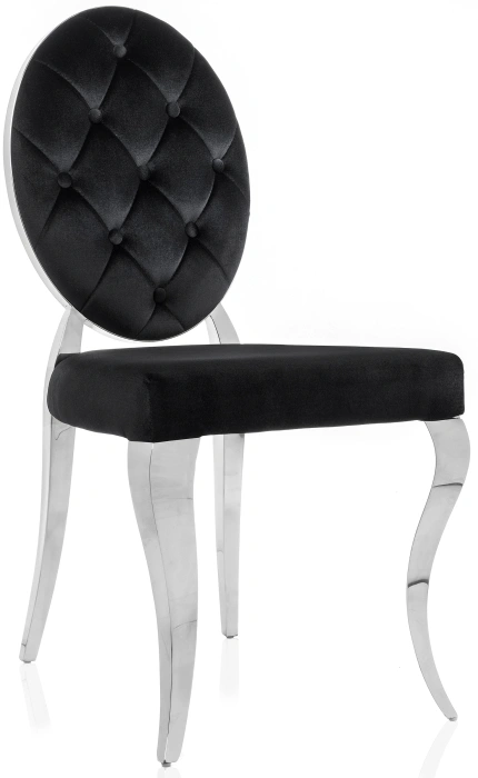 Стул Odda, на металлокаркасе,  черный/ хром