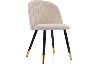 Стул мягкий Gabi, бежевый / черный с золотом