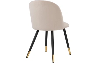 Стул мягкий Gabi, бежевый / черный с золотом