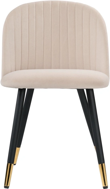 Стул мягкий Gabi, бежевый / черный с золотом