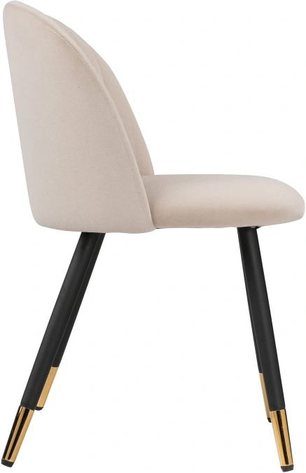 Стул мягкий Gabi, бежевый / черный с золотом