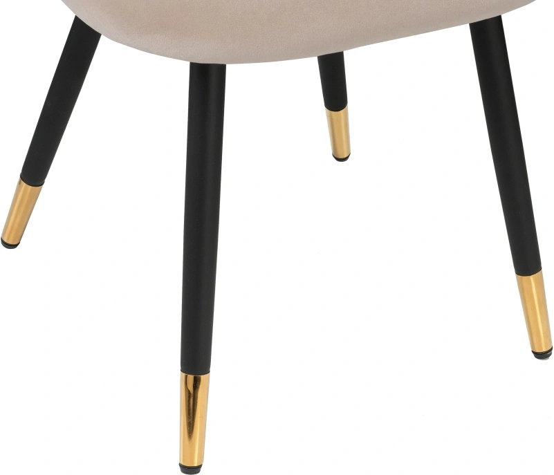 Стул мягкий Gabi, бежевый / черный с золотом