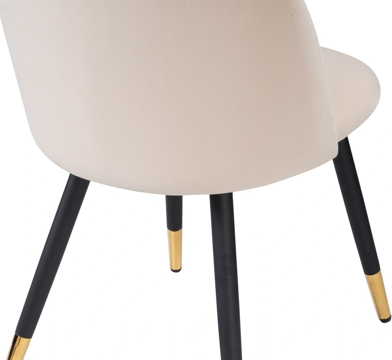 Стул мягкий Gabi, бежевый / черный с золотом