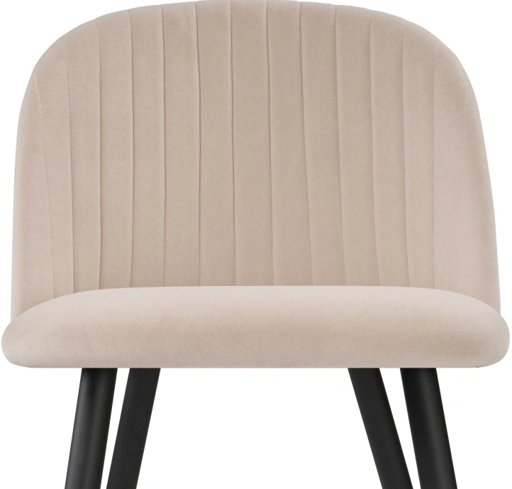 Стул мягкий Gabi, бежевый / черный с золотом