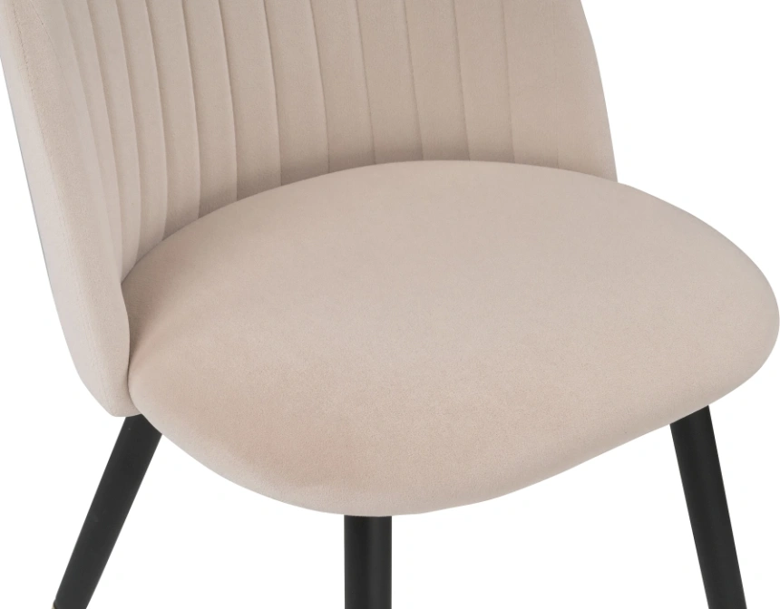 Стул мягкий Gabi, бежевый / черный с золотом