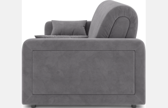 ​Диван прямой Борго 160, модель 107, Ultra Grey​ (серый) / венге