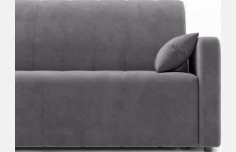 ​Диван прямой Борго 160, модель 107, Ultra Grey​ (серый) / венге