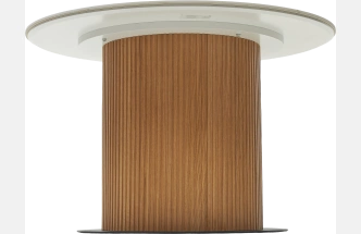 Кухонный стол Mesa D120, цвет белый мрамор M326, каркас Oak