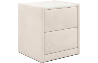 Тумба прикроватная Аризона, мягкая, ткань, лана бежевый