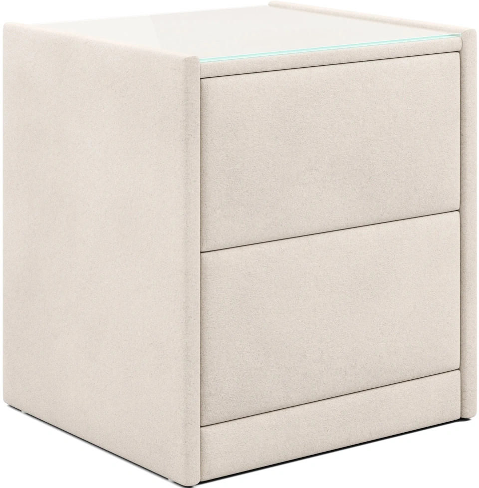 Тумба прикроватная Аризона, мягкая, ткань, лана бежевый