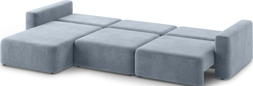 Диван угловой трехместный Дарио, модель 144, OVIS 78 (синий)