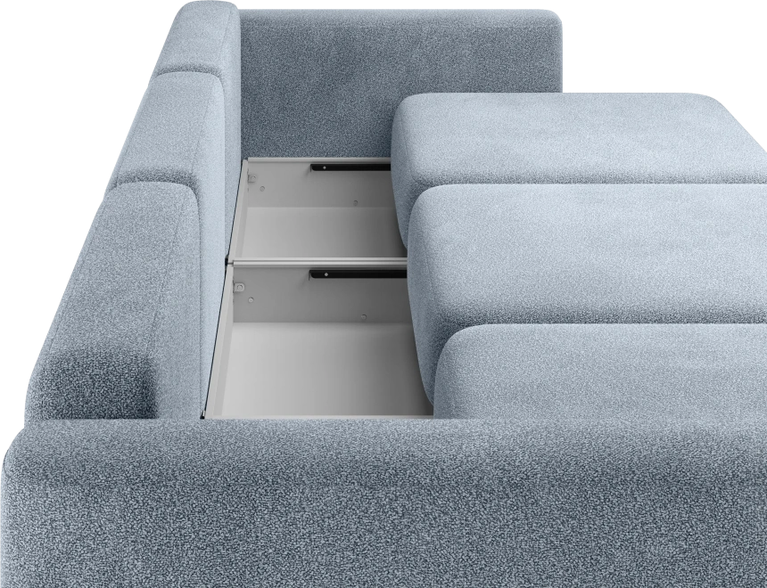 Диван угловой трехместный Дарио, модель 144, OVIS 78 (синий)