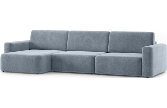 Диван угловой трехместный Дарио, модель 144, OVIS 78 (синий)