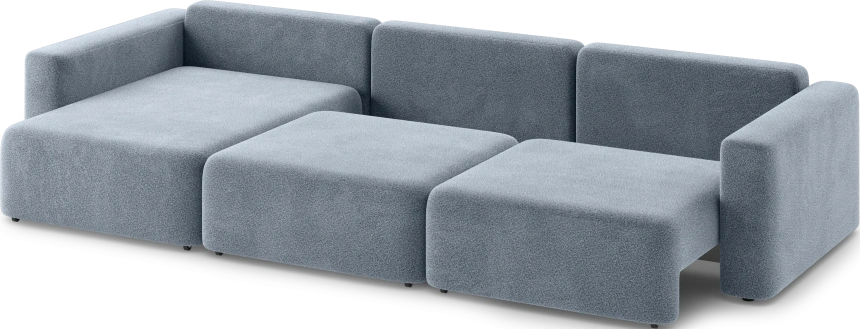 Диван угловой трехместный Дарио, модель 144, OVIS 78 (синий)