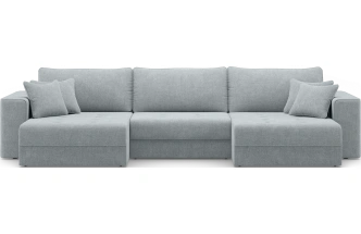 Диван П-образный трехместный Конте, модель 036, Danco 995 (серый)