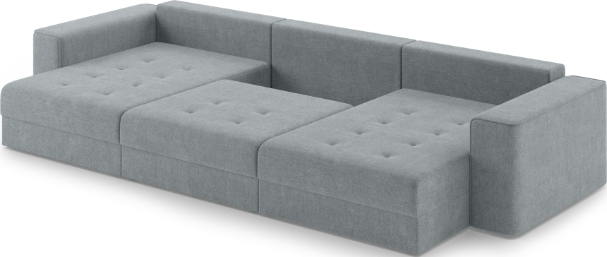 Диван П-образный трехместный Конте, модель 036, Danco 995 (серый)