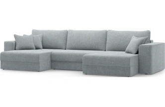 Диван П-образный трехместный Конте, модель 036, Danco 995 (серый)