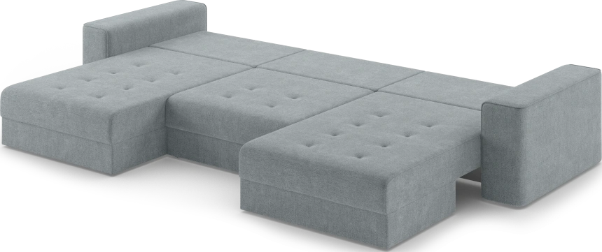 Диван П-образный трехместный Конте, модель 036, Danco 995 (серый)