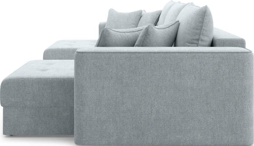 Диван П-образный трехместный Конте, модель 036, Danco 995 (серый)